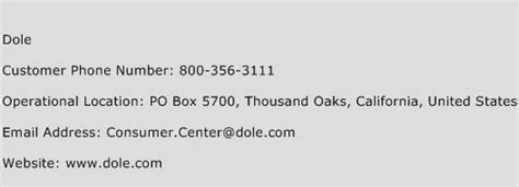 dole customer service|dole contact number.